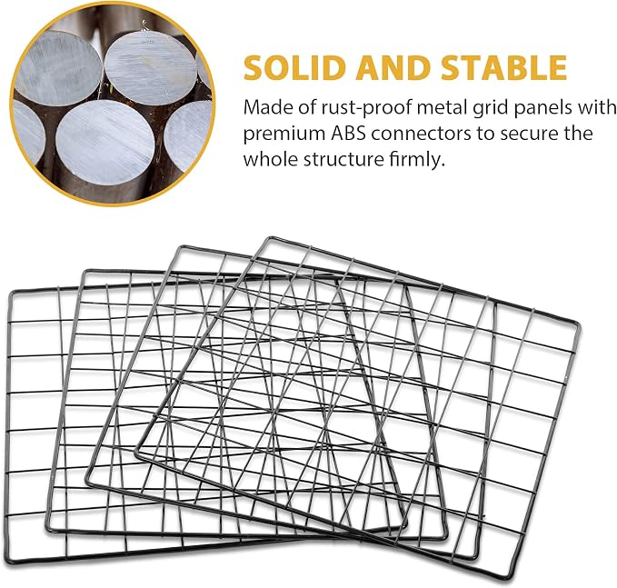 SUPER DEAL Metal Wire Cube Storage Organizer, 12 Cubes DIY Modular Cabinet - Image 7