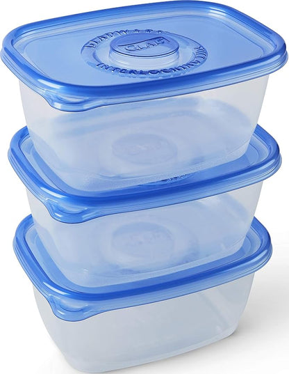 Glad GladWare Deep Dish Food Storage Containers Lids Large Rectangle BPA Free - Image 5