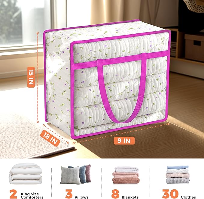 Budding Joy Clear Zippered Storage Bags - Image 2