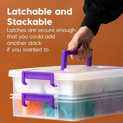 IRIS USA 9 Qt. Plastic Craft Storage Container Bins - Image 3