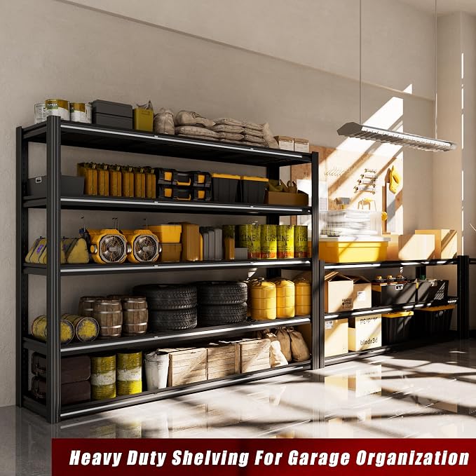 60" W Garage Shelving Heavy Duty Metal Shelving 3030LBS Storage Shelves - Image 8