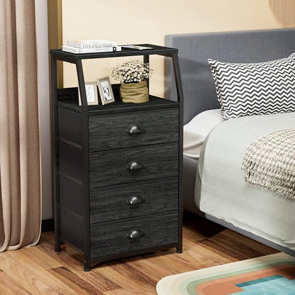 Furnulem Dorm Tall Nightstand, Small Dresser - Image 2