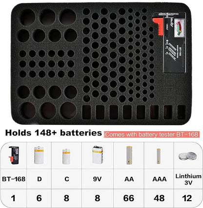 Comecase Hard Battery Organizer Storage Box, Carrying Case Bag Holder - Image 5