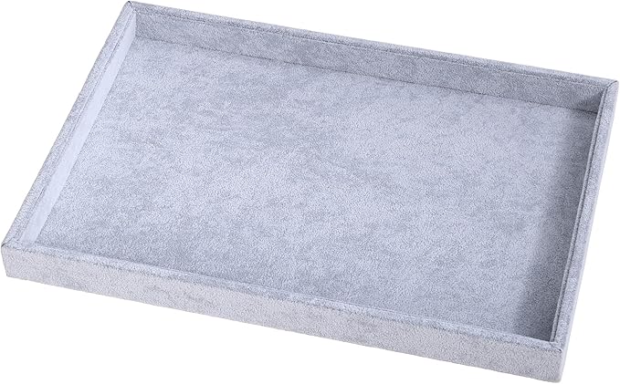 Mornajina 13.8" x 9.5" Velvet Jewelry Tray Jewelry Display Tray, Stackable by Mornajina
