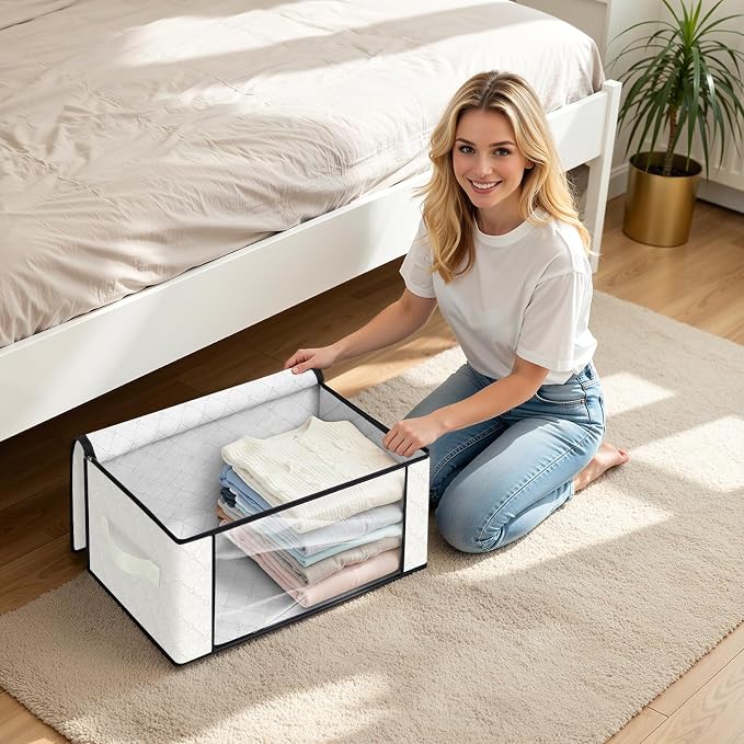 Fab totes 35L Closet Organizers and Storage, Foldable Under Bed Storage - Image 5