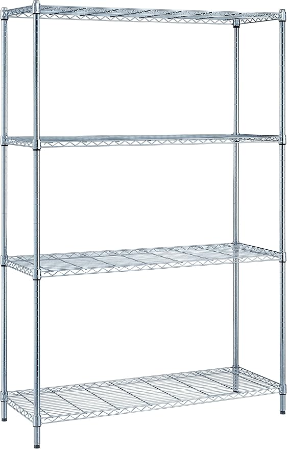 Quantum Storage Systems RWR72-1848LD Adjustable Wire Chrome 4 Shelves 72" H x by QuantumStorageSystems
