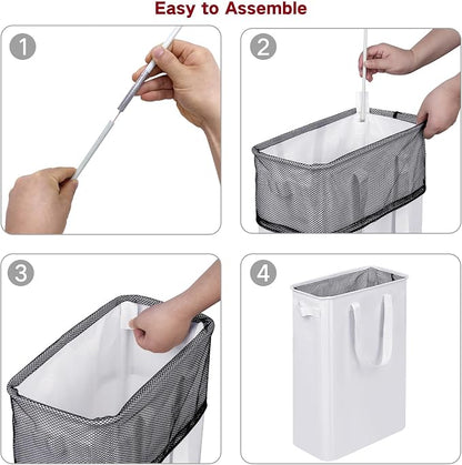 efluky Slim Laundry Basket, Narrow Laundry Hamper - Image 7
