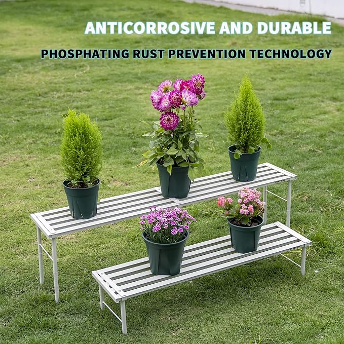 Metal Plant Stand, Rust-proof Aluminum Flower Pot Stand, Plants Display Stands - Image 2