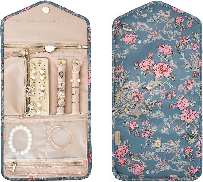 BAGSMART Travel Jewellery Organiser Roll Foldable Jewelry Case - Image 2