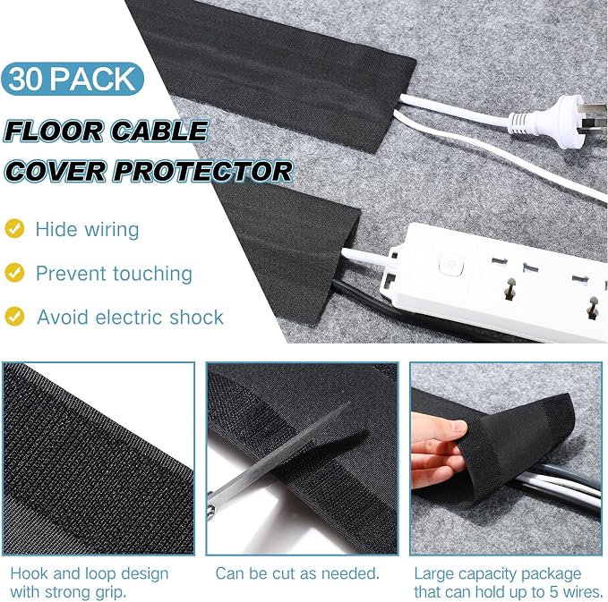 WILLBOND Carpet Cord Cover Cable Protector Floor Cover Cable Protector - Image 4