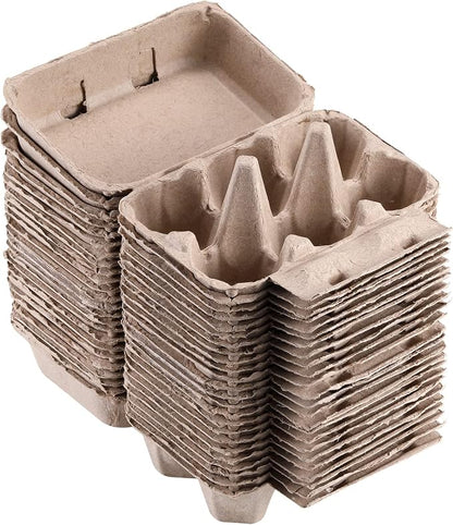 Half Dozen Vintage Egg Cartons 25 Pack, Blank Natural Pulp 6 Count Carton - Image 7