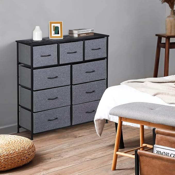 ZENY 9 Drawers Dresser, Fabric Storage Tower, Organizer Unit - Image 9