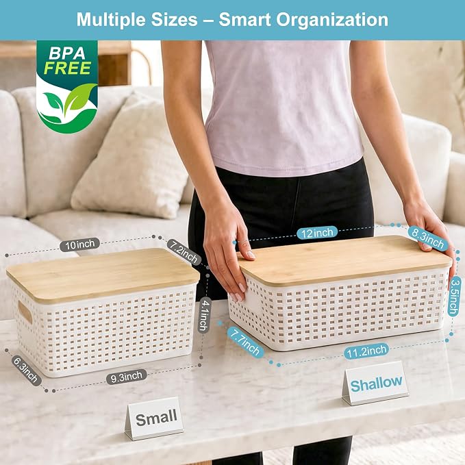 Bagnizer 4 Pack Plastic Storage Bins - Image 9