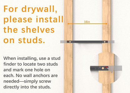 BAYKA White Floating Shelves for Wall, 22.5 Inches Wall Mounted Rustic Wood - Image 9