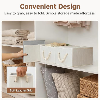 StorageWorks Storage Baskets for Shelves, Foldable Fabric Closet Storage Bins - Image 4