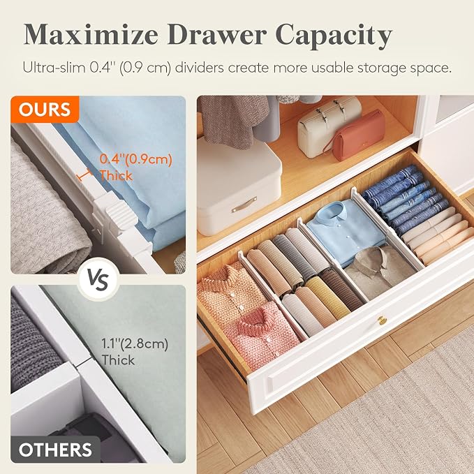 Lifewit 8 Pack 5" High Drawer Dividers - Image 7