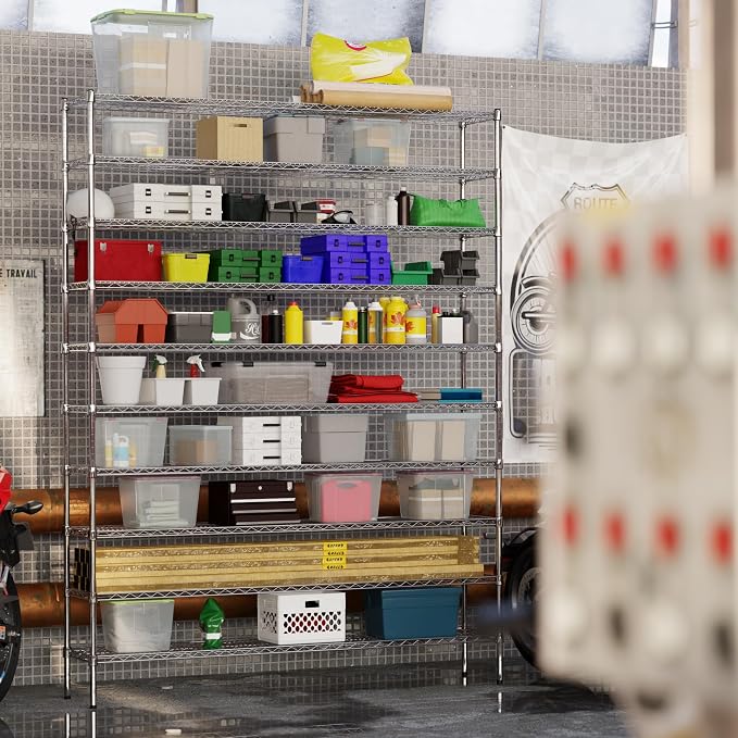 14" Deep x 72" Wide x 96" Height Wire Shelving Kit | 10-Tier | NSF Commercial - Image 4