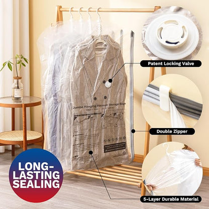 Hanging Vacuum Storage Bags For Clothes - Image 3
