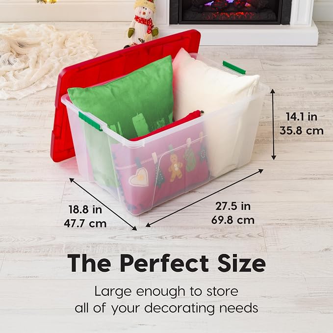IRIS USA 94 Qt. Stackable Plastic Storage Bins - Image 2