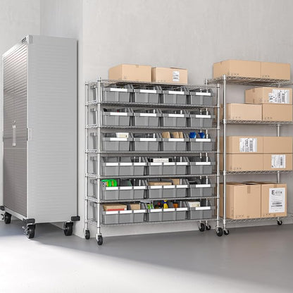 Seville Classics Heavy Duty NSF Bin Rack Solid Steel Wire Shelving Storage Unit - Image 7