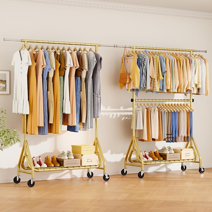 Double Rods Clothing Rack, Heavy Duty Clothes Rack - Image 8
