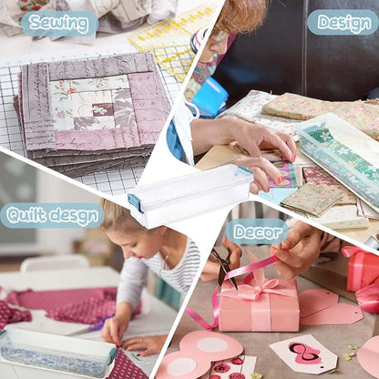 Tioncy 4 Pcs 13 x 4 x 3 in Fabric Strip Case Jelly Cotton Fabric Patchwork Roll - Image 5