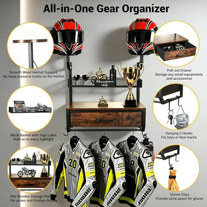 Motorcycle Helmet Holder Wall Mounted - Image 4