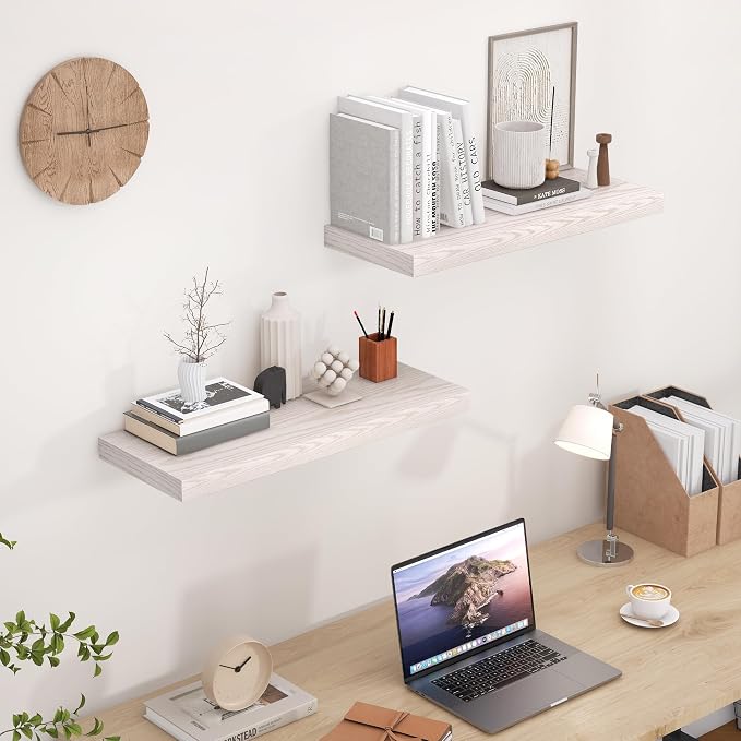 24 Inch Floating Shelves for Wall 2 Pack for Bedroom|Kitchen|Bathroom, Wall - Image 5