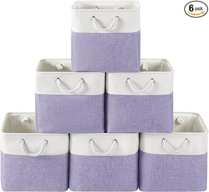 13x13 Inch Foldable Fabric Cube Storage Bins by VQRTEXAStorageBasket