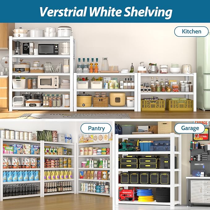 PrimeZone 2 Packs 36" W x 16" D x 72" H Closet Storage Shelves - Image 9