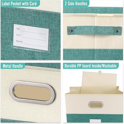 Large Linen Fabric Foldable Storage Bins - Image 2
