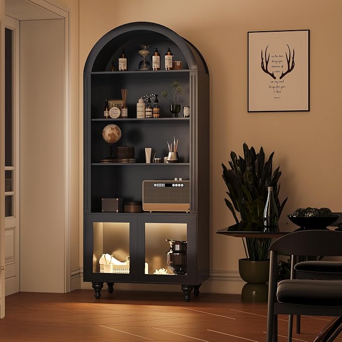 Wooden Arched Display Storage Cabinet - Image 4