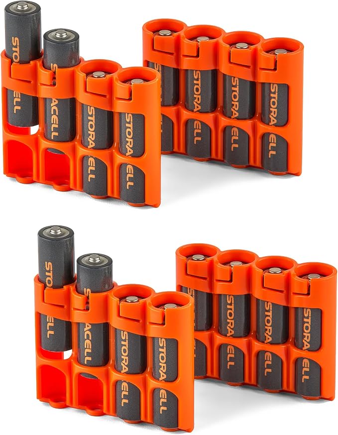 Storacell Slimline AA-4 Battery Storage Caddy and Dispenser, Holds 4 AA - Image 2