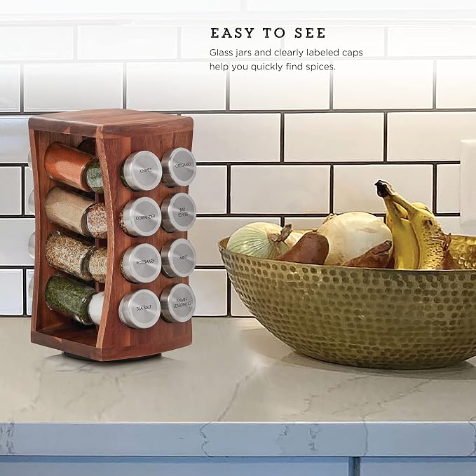 Kamenstein 16 Jar Hourglass Revolving Countertop Spice Rack - Image 5