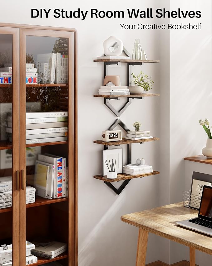 Floating Wall Shelves, Living Room, Office & Kitchen, Modern Storage Rack - Image 5