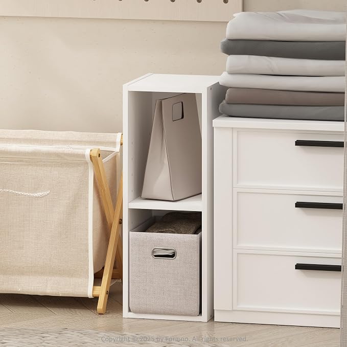 Furinno Reed 2-Tier Closet Organizers and Storage, Closet Organizer, Open Shelf by Furinno-FitsYourSpaceFitsYourBudget