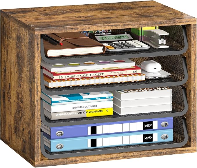 Simple Trending Desk File Organizers, 4-Tier Letter Tray Paper Organizer by SimpleTrending
