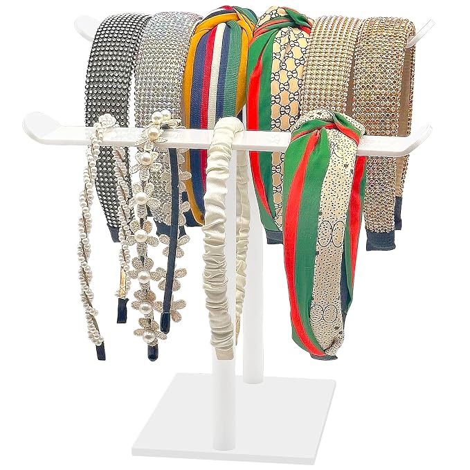 Bigfety Headband Holder, Acrylic Headband Organizer Stand, Hair Accessories by Bigfety
