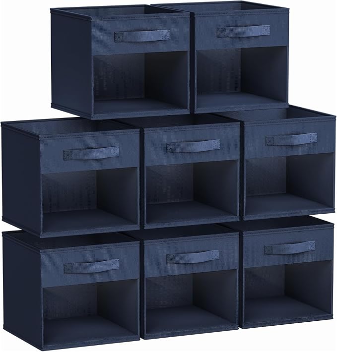 DIMJ Storage Cubes, Cube Storage Bin, 8 Pack Foldable Baskets by DiMJ