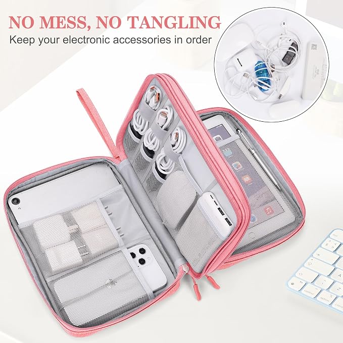 FYY Electronic Organizer, Extra Large Travel Cable Organizer Bag Pouch Portable - Image 5