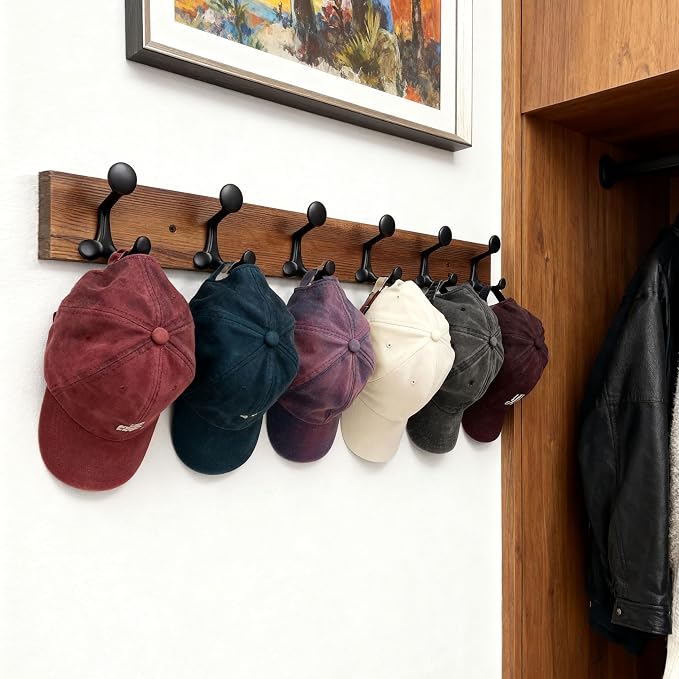 SKOLOO 36-Inch Wood Coat Rack Wall Mount - Image 2
