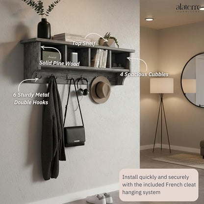 Pomona Solid Wood Entryway Coat Rack - Image 5