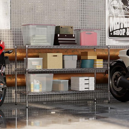 18" Deep x 54" Wide x 34" Height Wire Shelving Kit | 3-Tier | NSF Commercial - Image 2