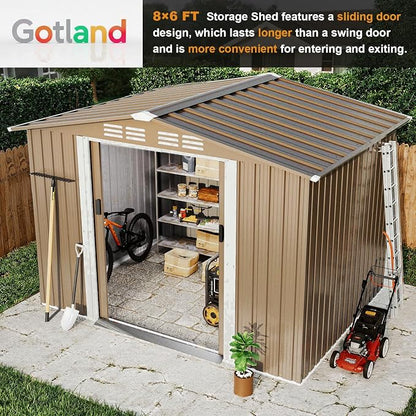 Gotland 8FT x 6FT Sheds & Outdoor Storage, Metal Shed - Image 4