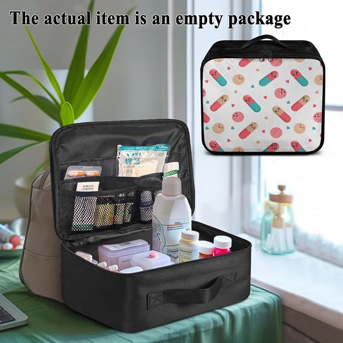 Family Medicine Storage Bag Pill Bottle Organizer - Image 4
