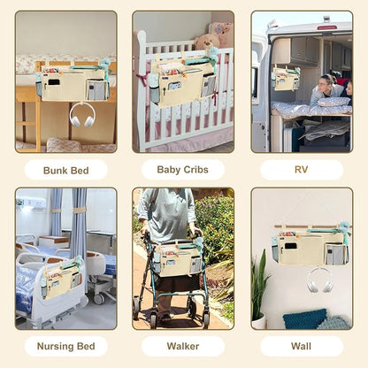 Surblue Bedside Caddy Hanging Organizer Storage Bag Pocket - Image 6
