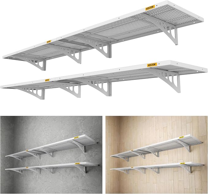 4-Pack 1.64x4ft Adjustable Garage Wall Shelving 1120lbs Load Capacity Heavy by AECXM