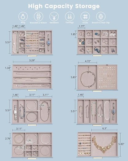 Lolalet Jewelry Box Organizer, 8-Layer Jewelry Organizers and Storage Case - Image 5