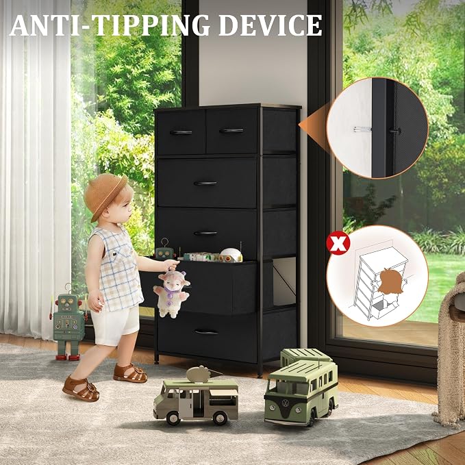 Tall Dresser for Bedroom, Fabric Storage Tower - Image 5
