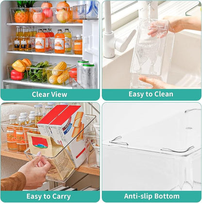 12 Pack Clear Plastic Storage Bins, Acrylic Pantry Organizer and Storage Bins - Image 6